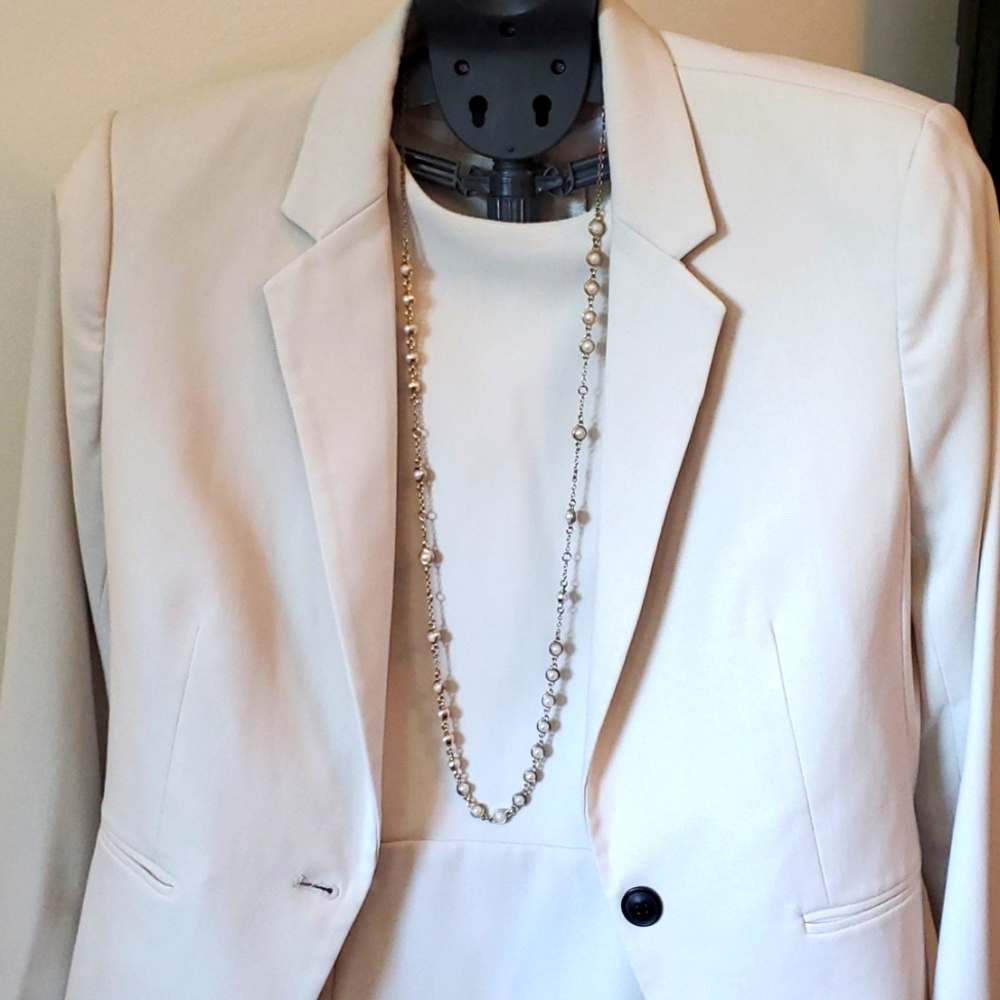 SOLD BLazer & dress biege  size 12 jacket 14 dress.